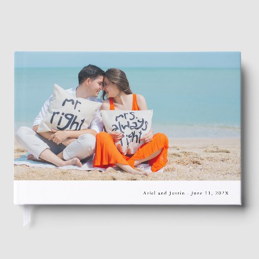 シンプルな写真テーマの結婚式 ゲストブック (正面)