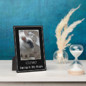 シンプルな写真付きペットうさぎメモリアル フォトプラーク (側面)