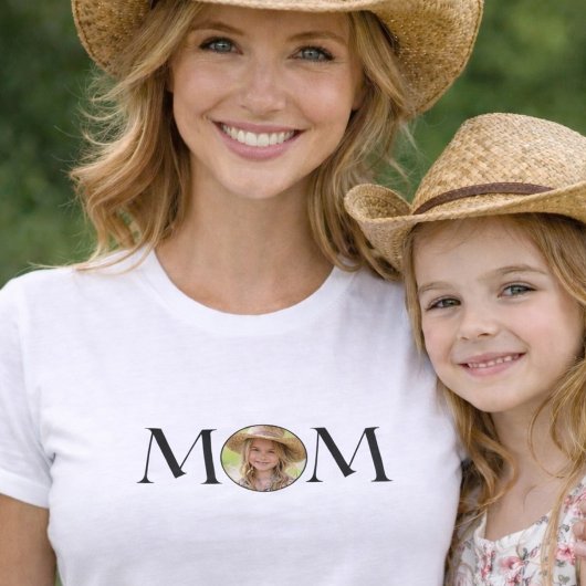 シンプルな写真入りMOM 母の日ギフト Tシャツ