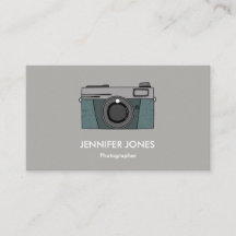 シンプルな写真撮影のカメラの名刺