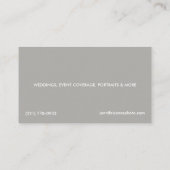 シンプルな写真撮影のカメラの名刺 名刺 (裏面)