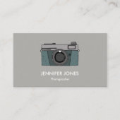 シンプルな写真撮影のカメラの名刺 名刺 (正面)