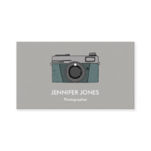 シンプルな写真撮影のカメラの名刺