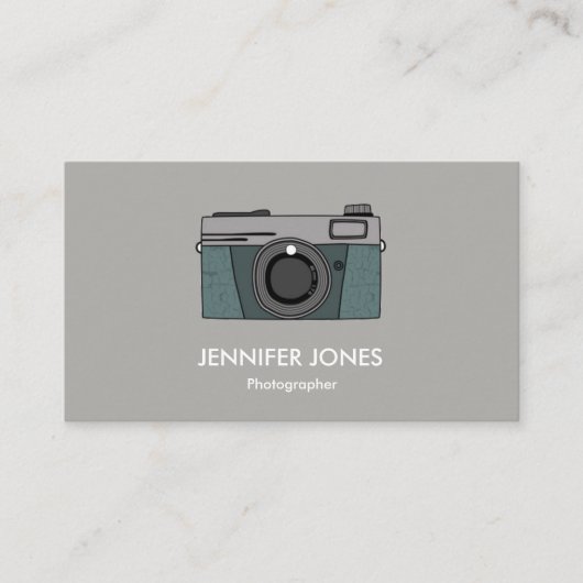 シンプルな写真撮影のカメラの名刺 名刺 (正面)