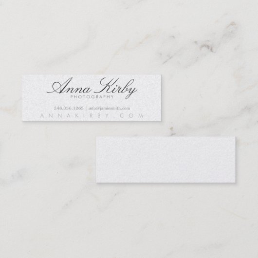 シンプルな写真撮影の名刺|の写真撮影 スキニー名刺 (正面/裏面)