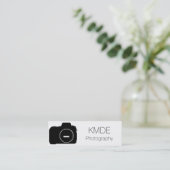 シンプルな写真撮影の名刺 スキニー名刺 (スタンド正面)