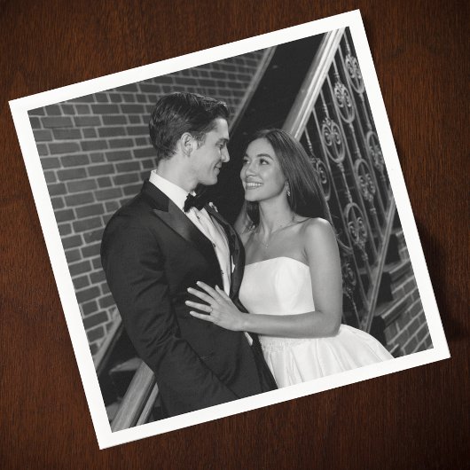 シンプルな写真 ウェディングナプキン スタンダードカクテルナプキン