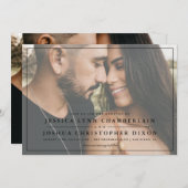 シンプルな写真 ウェディング招待状 招待状 (正面/裏面)