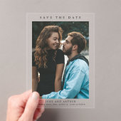 シンプルな写真 ウェディング セーブ・ザ・デート アクリル招待状 (インサイチュ (ポータブル))
