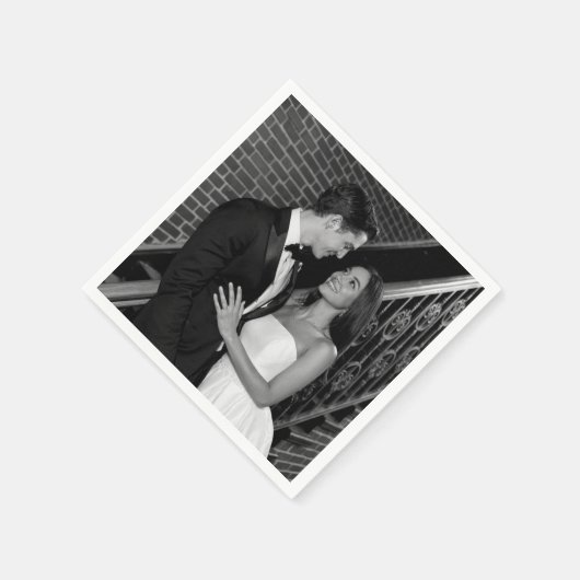 シンプルな写真 ウェディング ナプキン スタンダードカクテルナプキン (角)