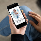 シンプルな写真 ブラシ ストローク 保存日 結婚式 セーブザデート