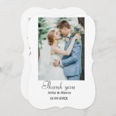 シンプルな写真 ミニマル モダン エレガントな結婚式 (正面/裏面)