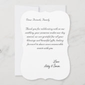 シンプルな写真 ミニマル モダン エレガントな結婚式 (裏面)