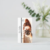 シンプルな写真＆ロゴ撮影ビジネス 名刺 (スタンド正面)