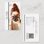 シンプルな写真＆ロゴ撮影ビジネス 名刺 (正面/裏面)