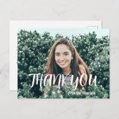 シンプルな写真 卒業お礼のポストカード ポストカード (正面/裏面)