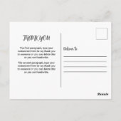 シンプルな写真 卒業お礼のポストカード ポストカード (裏面)