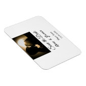 シンプルな写真 白 黒 クラシック エレガント セーブザ マグネット (右側)