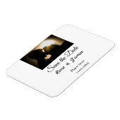 シンプルな写真 白 黒 クラシック エレガント セーブザ マグネット (左側)