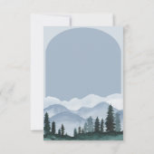 シンプルな冬の森をテーマにした 招待状 (裏面)