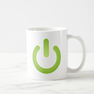 シンプルな力ボタン コーヒーマグカップ