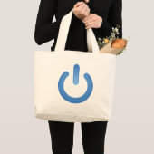 シンプルな力ボタン ラージトートバッグ (正面(商品))