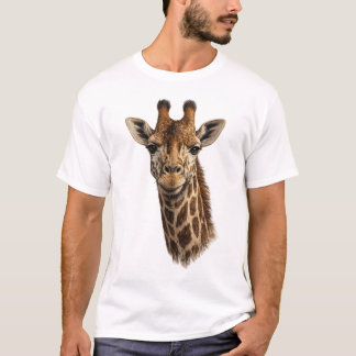 シンプルな動物のデザインのキュートなキリンTシャツ Tシャツ