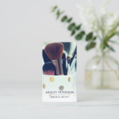 シンプルな化粧の写真撮影のミニマルなタイポグラフィ 名刺 (スタンド正面)