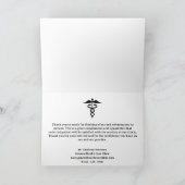 シンプルな医師患者紹介カード サンキューカード (内部)