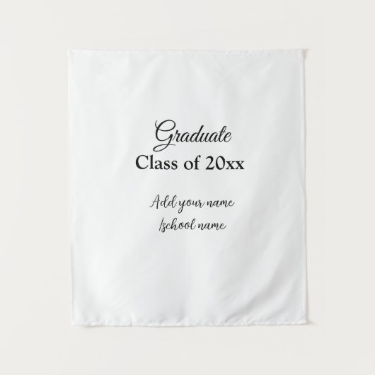 シンプルな卒業おめでとう クラシックを追加 タペストリー (正面)