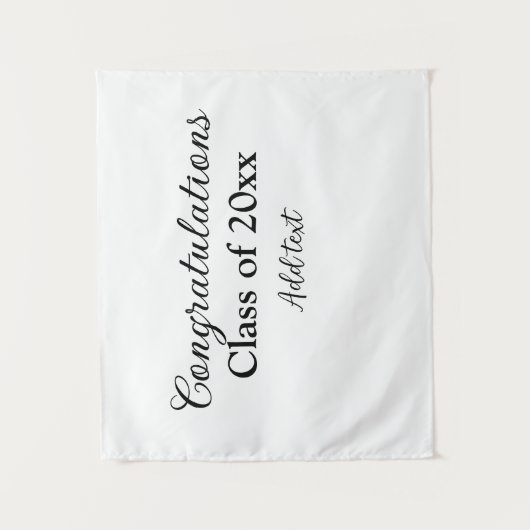 シンプルな卒業おめでとう クラシックを追加 タペストリー (正面)