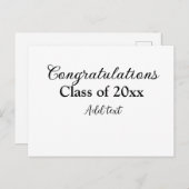 シンプルな卒業おめでとう クラシックを追加 ポストカード (正面/裏面)