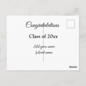 シンプルな卒業おめでとう クラシックを追加 ポストカード (裏面)