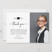 シンプルな卒業お礼カード サンキューカード (正面)