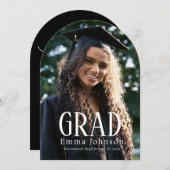 シンプルな卒業パーティーのお知らせ | 2025 パーティー 招待状 (正面/裏面)