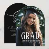 シンプルな卒業パーティーのお知らせ | 2025 年のパーティー 招待状 (正面/裏面)