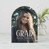 シンプルな卒業パーティーのお知らせ | 2025 年のパーティー 招待状 (スタンド正面)