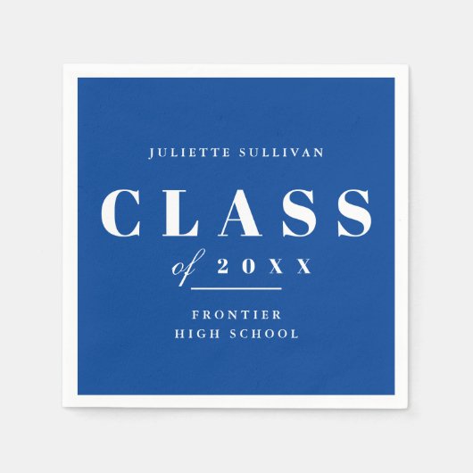 シンプルな卒業パーティー スタンダードカクテルナプキン (正面)