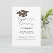 シンプルな卒業式のお知らせ 招待状 (スタンド正面)