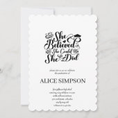 シンプルな卒業招待状 招待状 (正面)