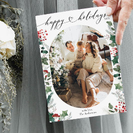 シンプルな単写真　白　赤 シーズンカード