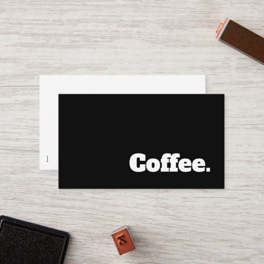 シンプルな単語の暗いロイヤリティの平板のコーヒーパンチカード ロイヤリティカード (正面/裏面インサイチュ)