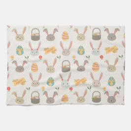 シンプルな卵およびバニーのイースター|台所タオル キッチンタオル