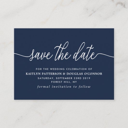 シンプルな原稿の保存日付 エンクロージャーカード (正面)