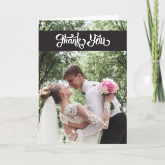 シンプルな原稿の結婚式は折りましたメッセージカードを感謝していしています サンキューカード