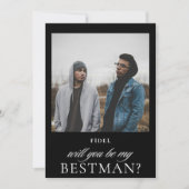 シンプルな台本の写真　ベストマンへの提案 招待状 (正面)