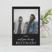 シンプルな台本の写真　ベストマンへの提案 招待状 (スタンド正面)