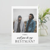 シンプルな台本の写真 ベストマンへの提案 招待状 (スタンド正面)