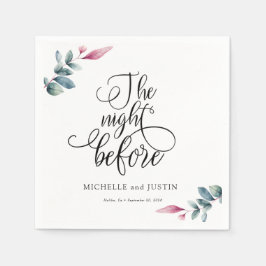 シンプルな台本リハーサルディナー看板 スタンダードカクテルナプキン