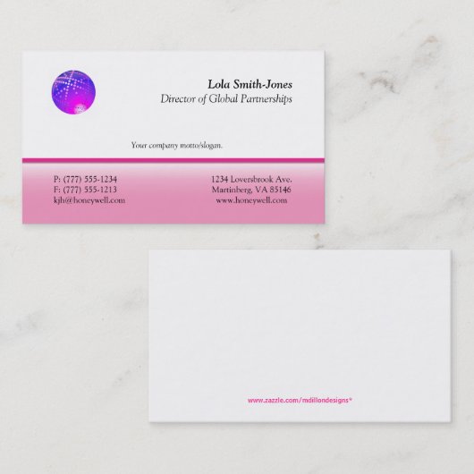 シンプルな名刺のテンプレート! wのロゴ 名刺 (正面/裏面)